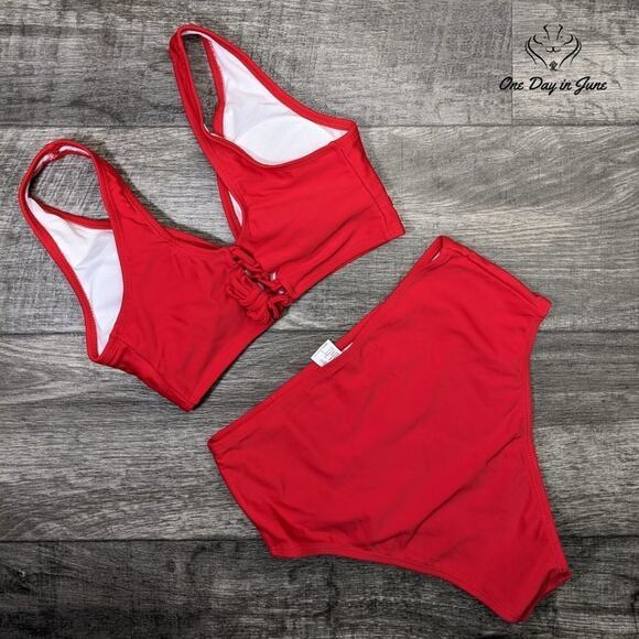 Amzbrly Lace Up Closure Bikini Swimsuit Size S - Picture 3 of 3